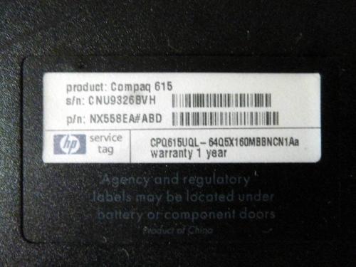 Hewlett Packard Compaq 615 ☑️ Athlon X2 QL-64 ☑️ 2.1 GHz ☑️ 2 Recycling Geräte