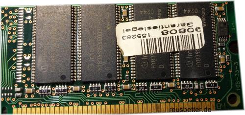 Infineon PC Arbeitsspeicher ►256MB SDRAM ►PC 133 CL2 ►PC RAM