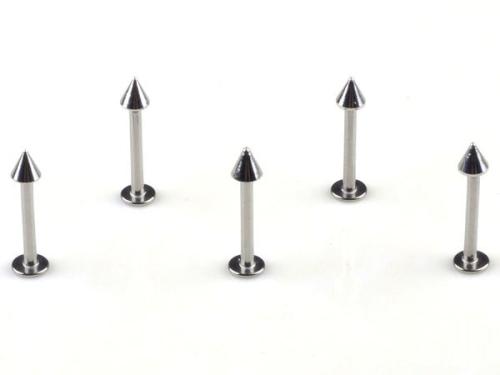 Labret Piercing Lippenpiercing Edelstahl Cone Spike 16G 1.2mm