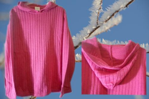 Kinder Kapuzenpullover Sweatshirt Fuchsia gr.140