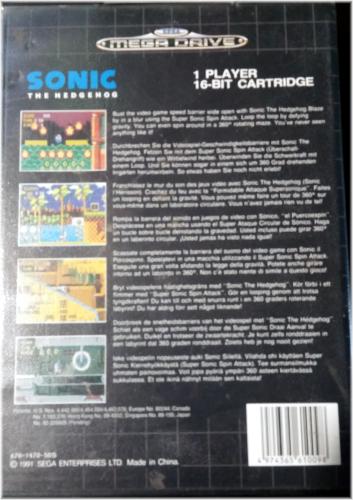 Sega Mega Drive Spiel Sonic the Hedgehog - komplett mit Handbuch - Pal