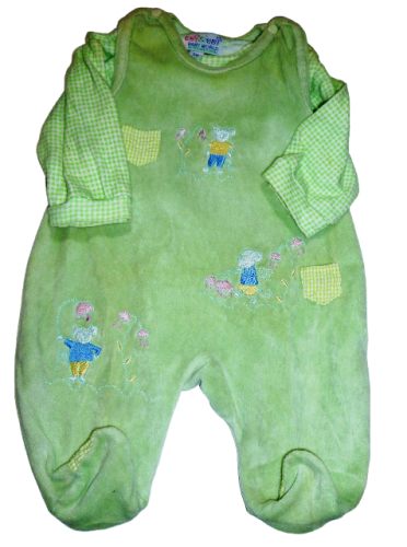 Kleinkinder Baby Strampler ☀ 2 Teiliges Baby Erstlingsset ☀ gr. 56 ☀ Lindgrün