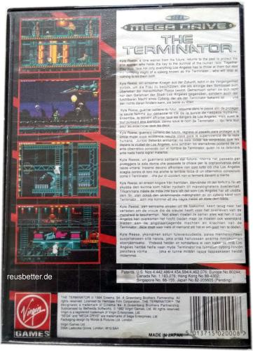 Sega Mega Drive The Terminator Game 16 bit mit Anleitung Retro Game